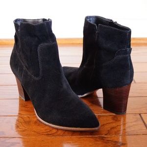 Franco Sarto Black Suede Echelon Bootie